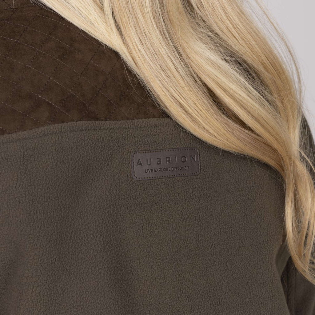 Aubrion by Shires Vest Heritage Fleece Donker Olijf
