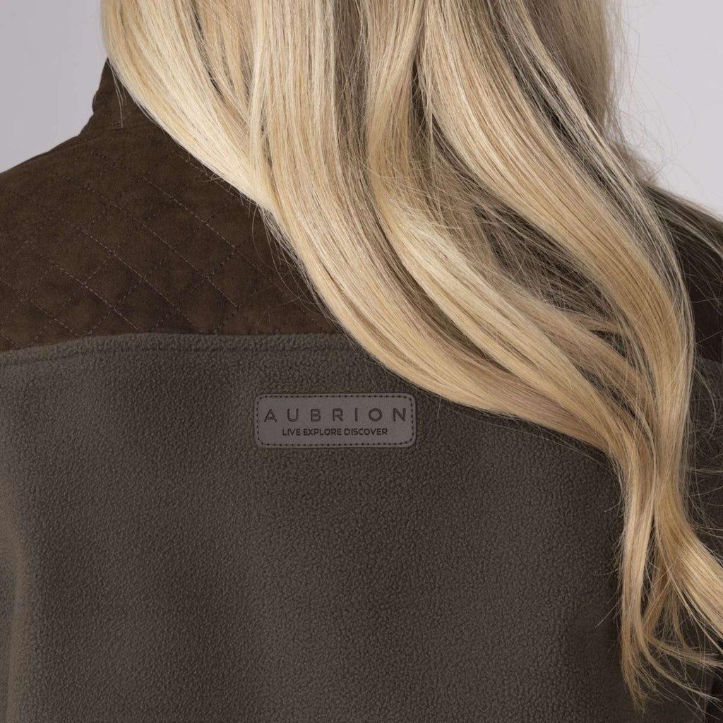 Aubrion by Shires Vest Heritage Fleece Donker Olijf