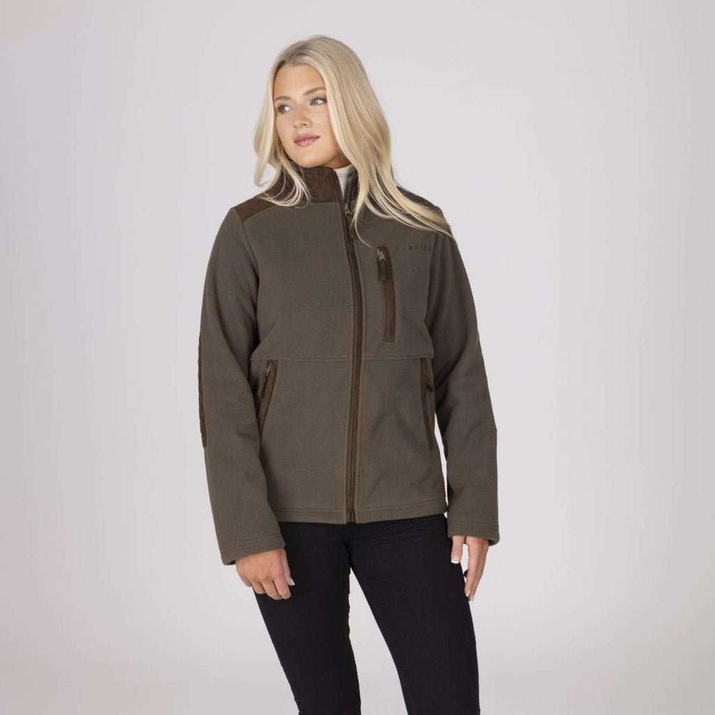 Aubrion by Shires Vest Heritage Fleece Donker Olijf