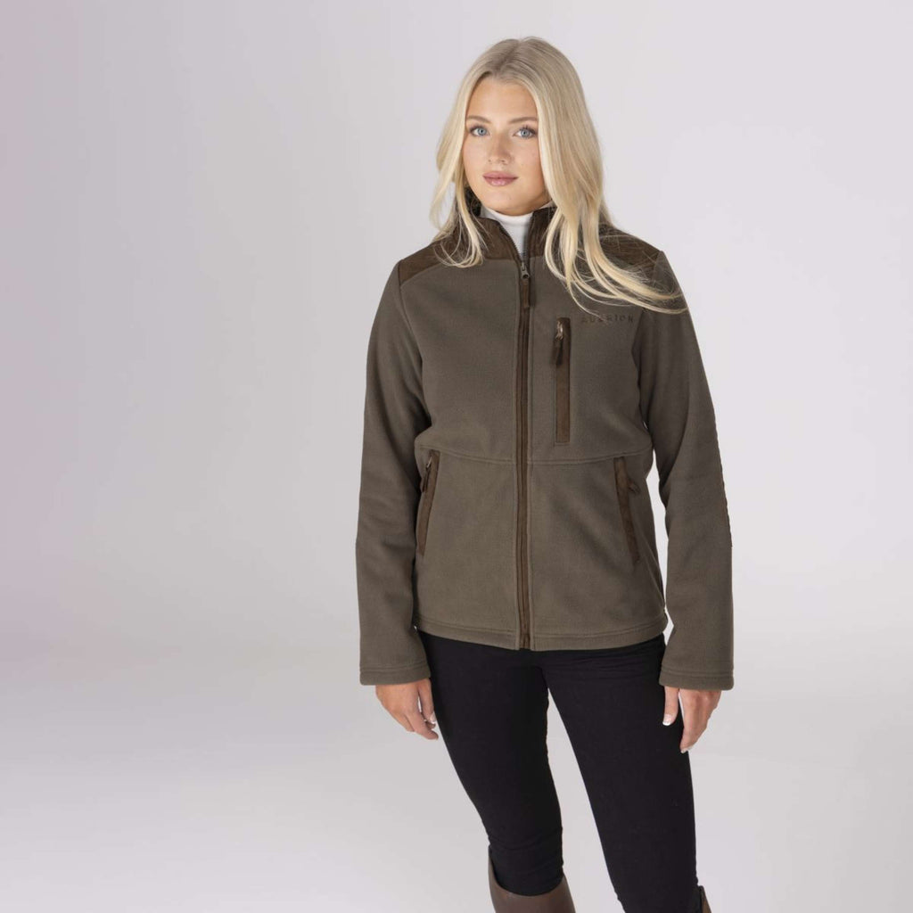 Aubrion by Shires Vest Heritage Fleece Donker Olijf