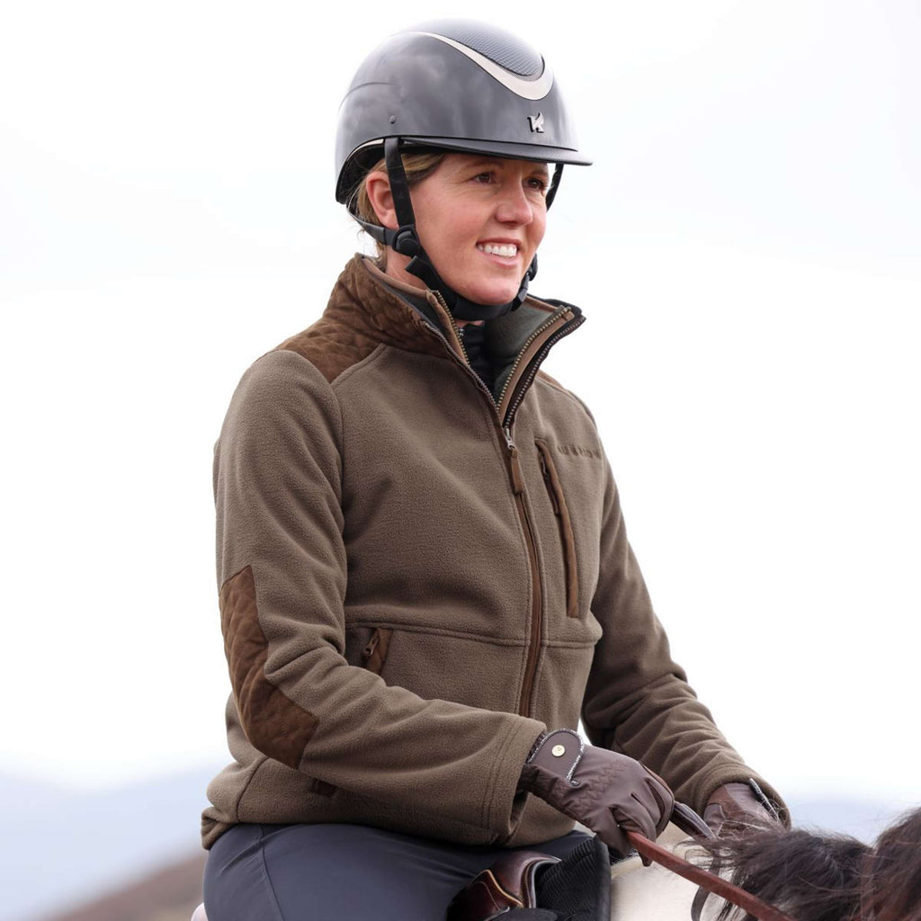 Aubrion by Shires Vest Heritage Fleece Donker Olijf