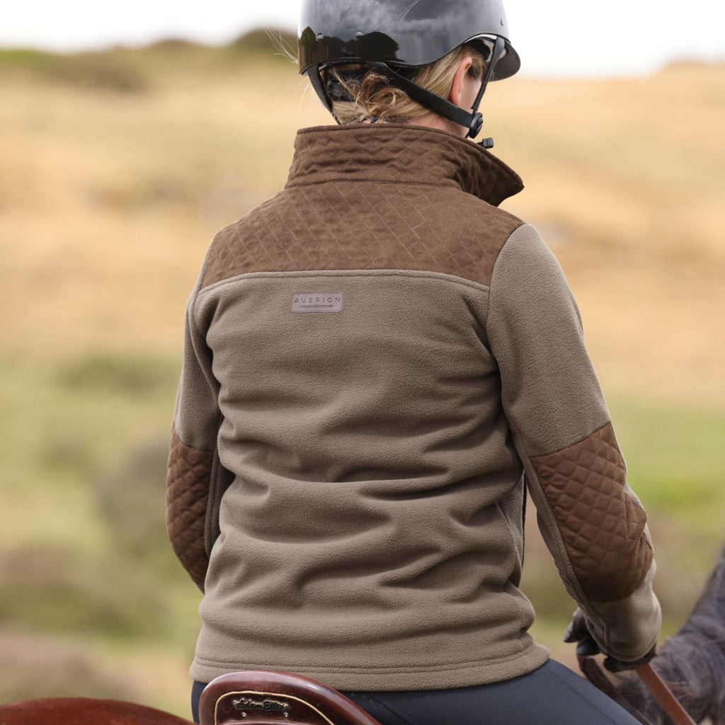 Aubrion by Shires Vest Heritage Fleece Donker Olijf