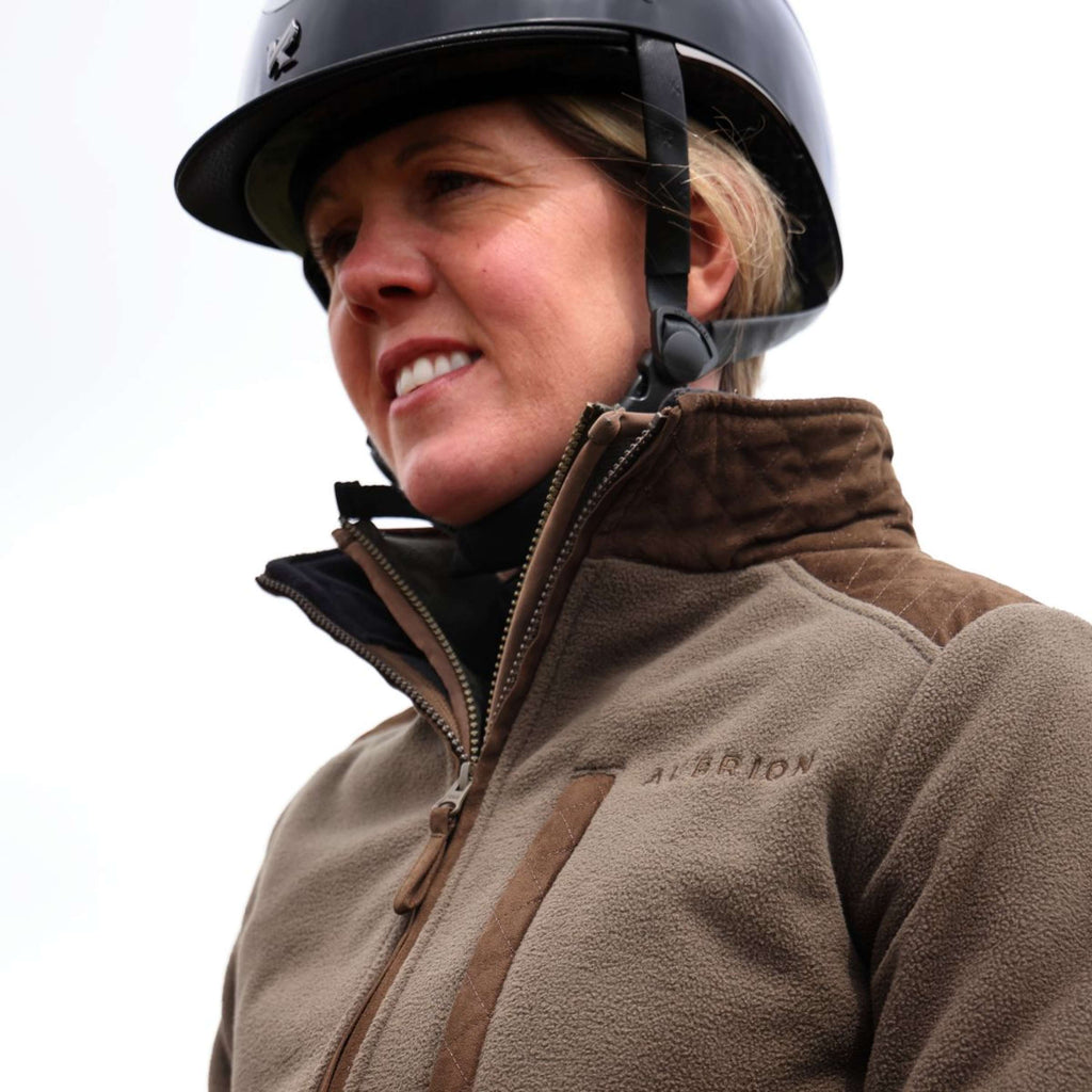 Aubrion by Shires Vest Heritage Fleece Donker Olijf