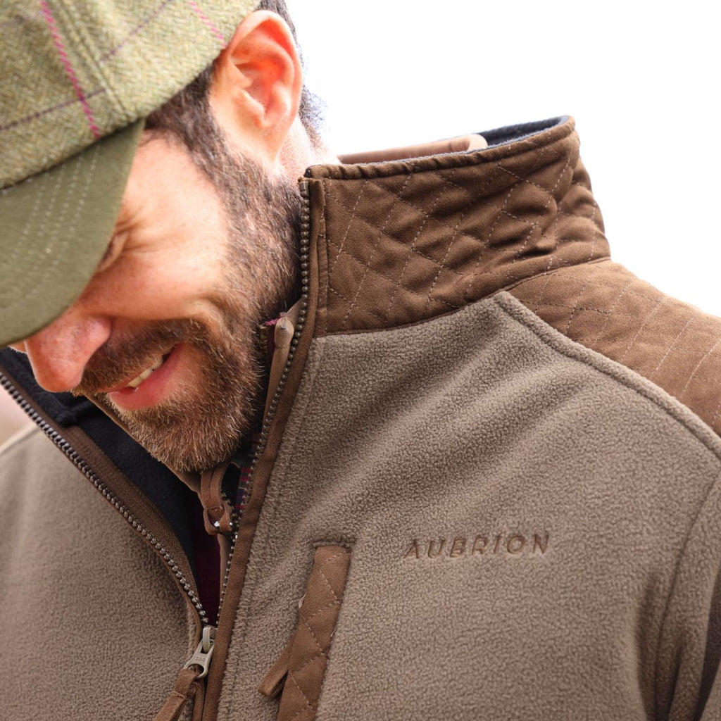 Aubrion by Shires Vest Heritage Fleece Donker Olijf