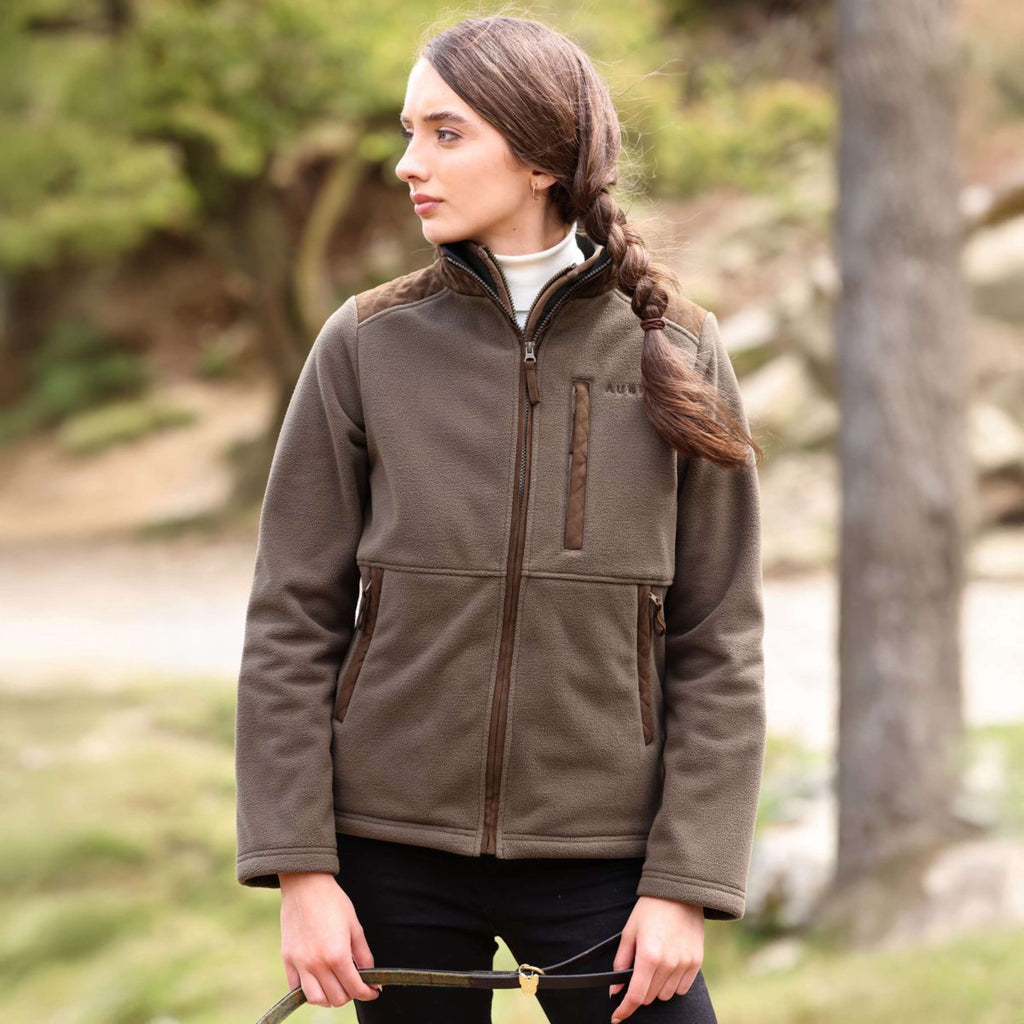 Aubrion by Shires Vest Heritage Fleece Donker Olijf