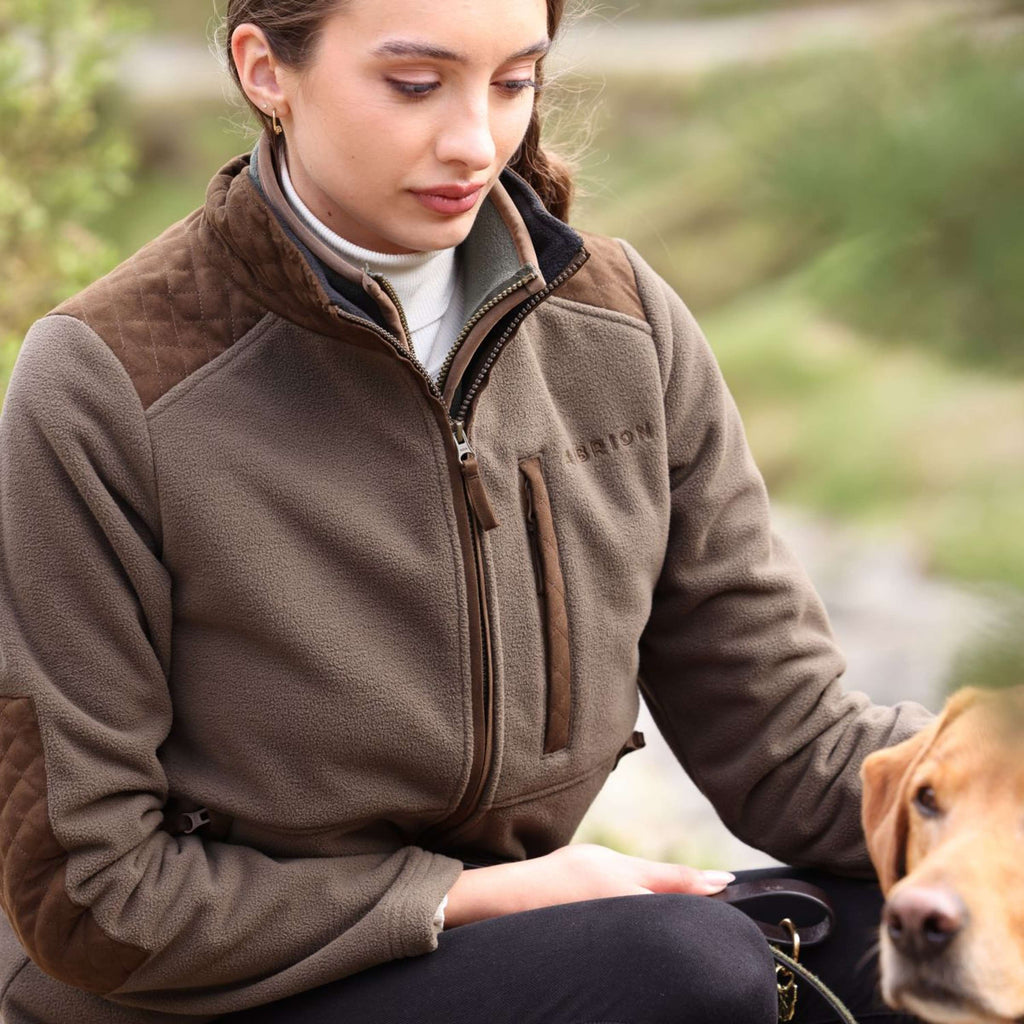 Aubrion by Shires Vest Heritage Fleece Donker Olijf