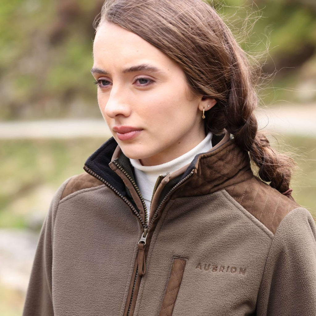 Aubrion by Shires Vest Heritage Fleece Donker Olijf