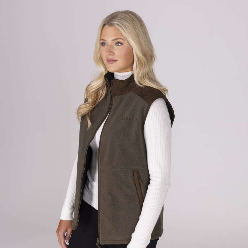 Aubrion by Shires Bodywarmer Heritage Fleece Donker Olijf