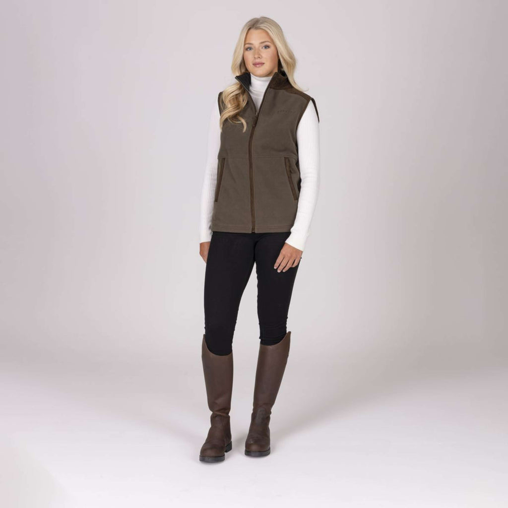 Aubrion by Shires Bodywarmer Heritage Fleece Donker Olijf