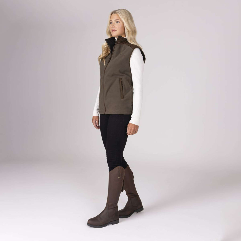 Aubrion by Shires Bodywarmer Heritage Fleece Donker Olijf