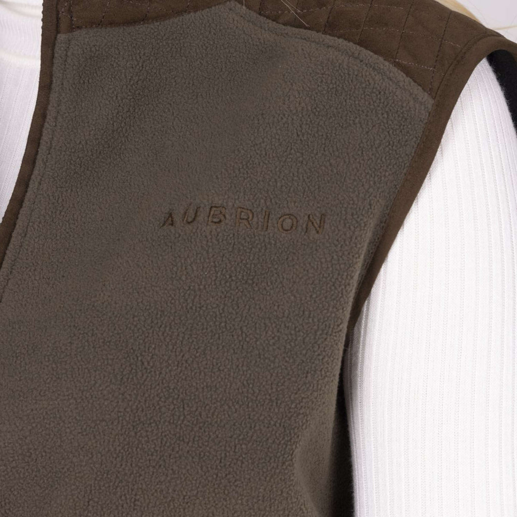 Aubrion by Shires Bodywarmer Heritage Fleece Donker Olijf
