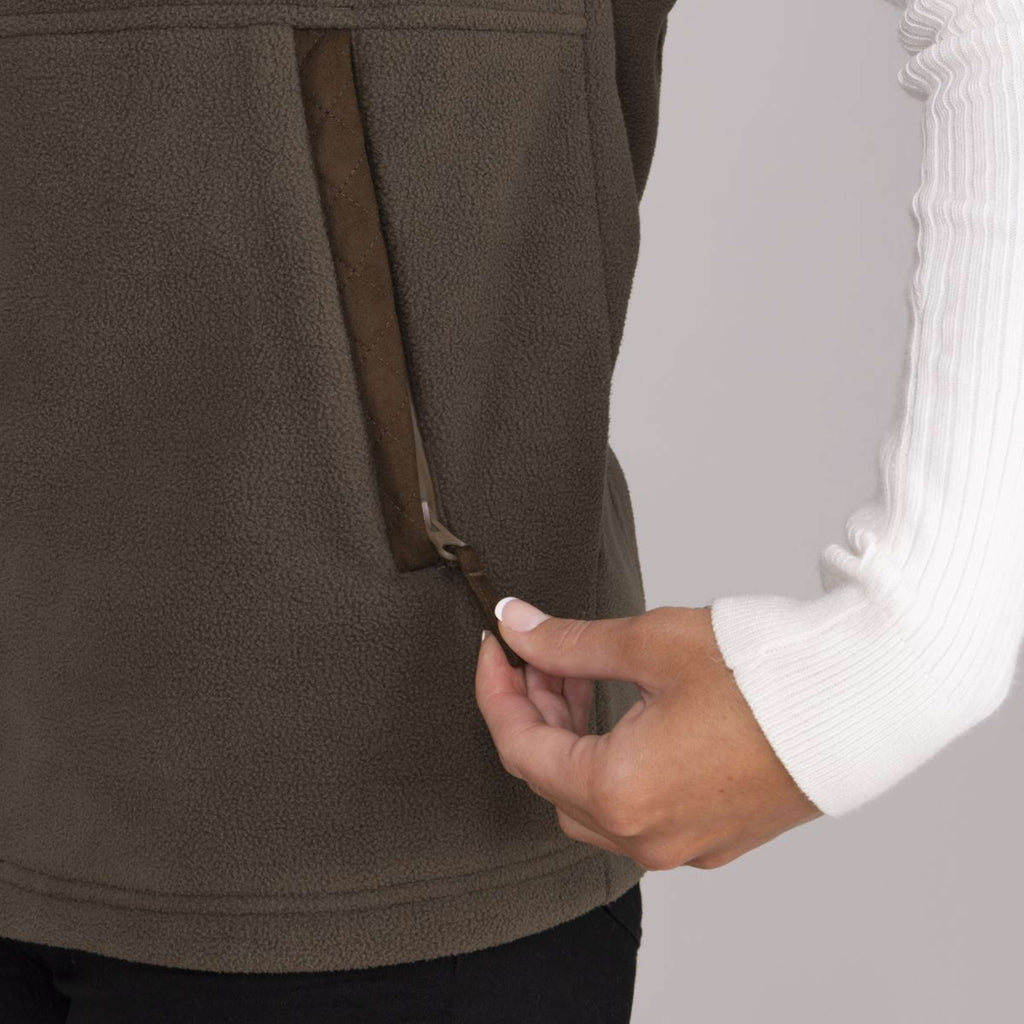 Aubrion by Shires Bodywarmer Heritage Fleece Donker Olijf