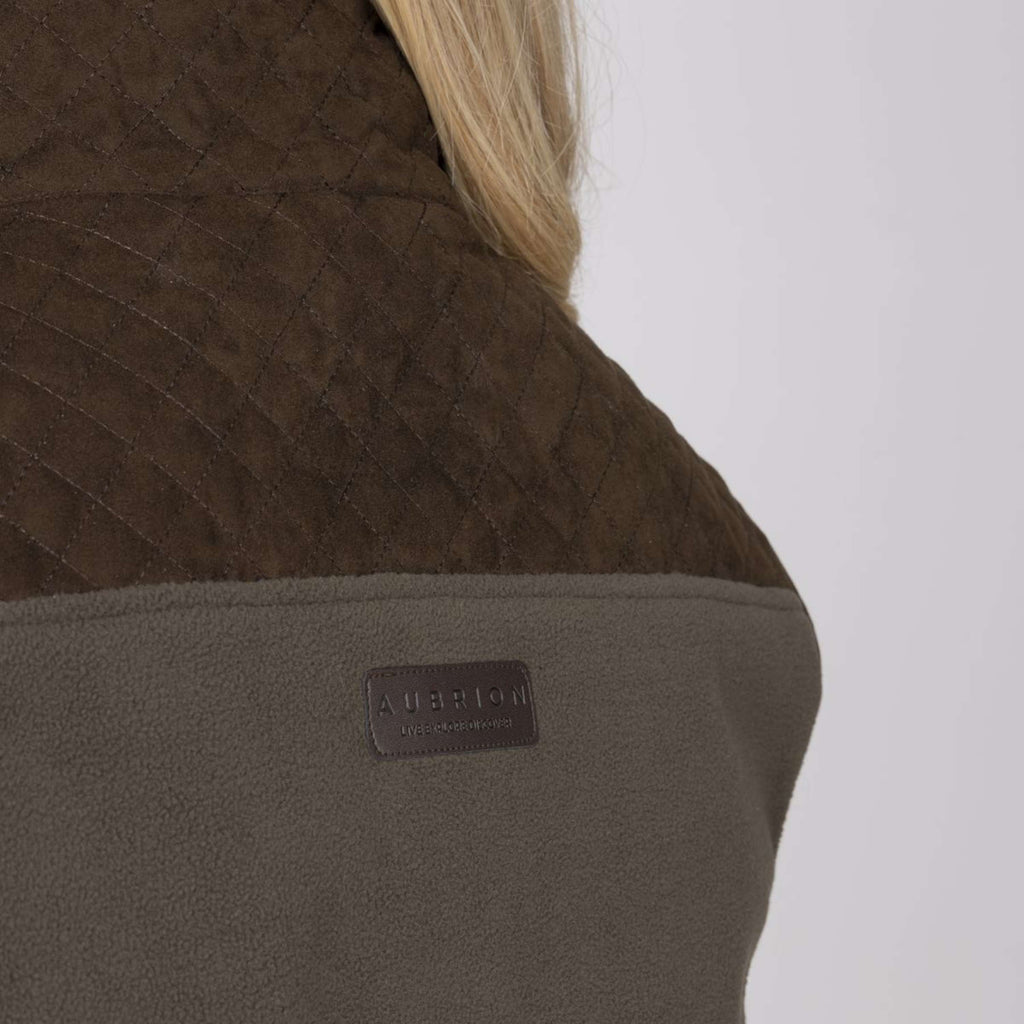 Aubrion by Shires Bodywarmer Heritage Fleece Donker Olijf