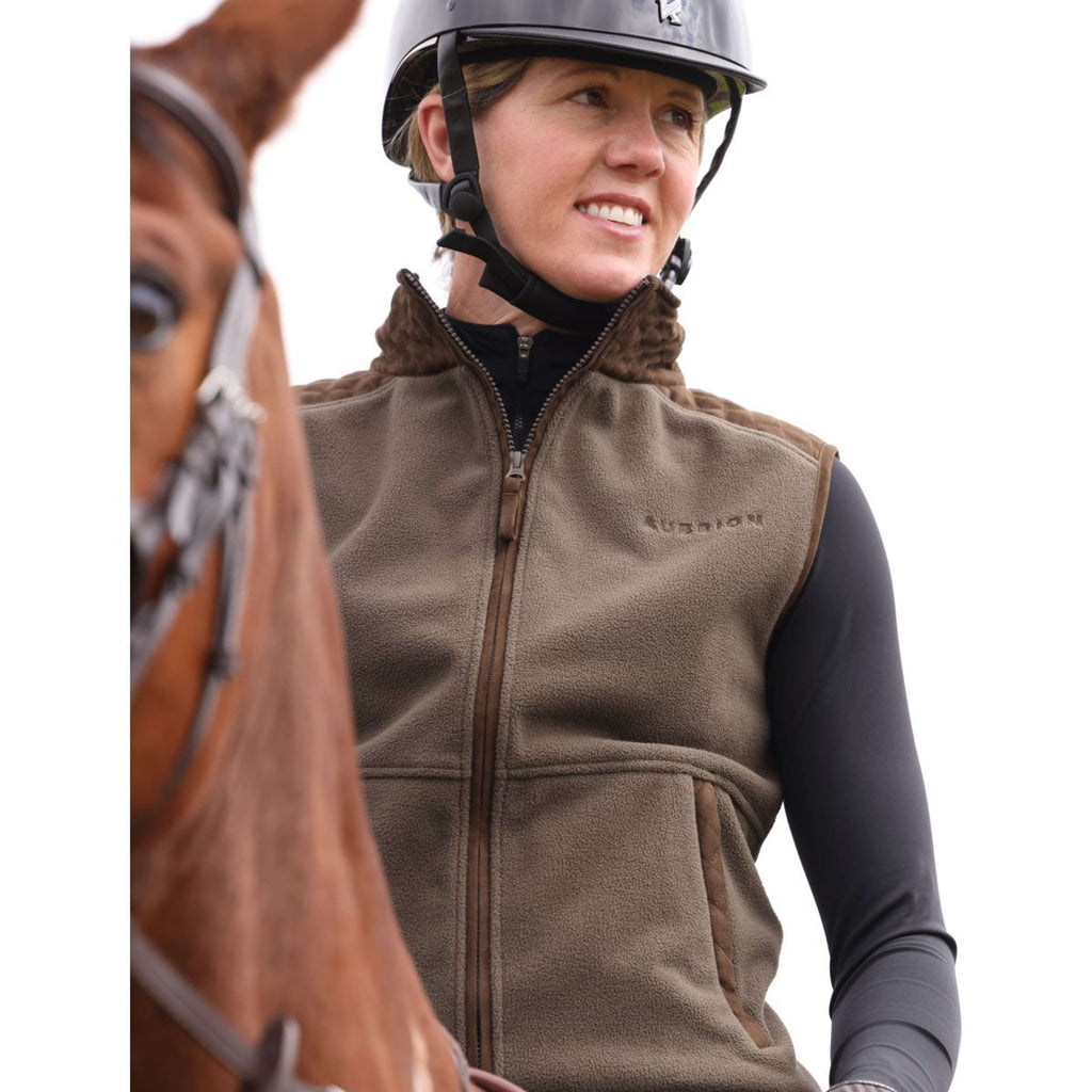 Aubrion by Shires Bodywarmer Heritage Fleece Donker Olijf