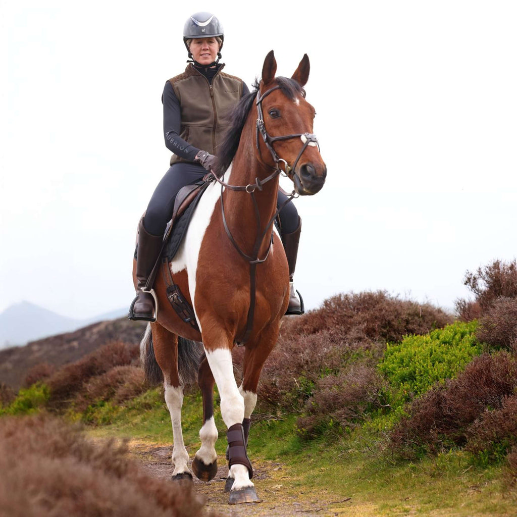 Aubrion by Shires Bodywarmer Heritage Fleece Donker Olijf