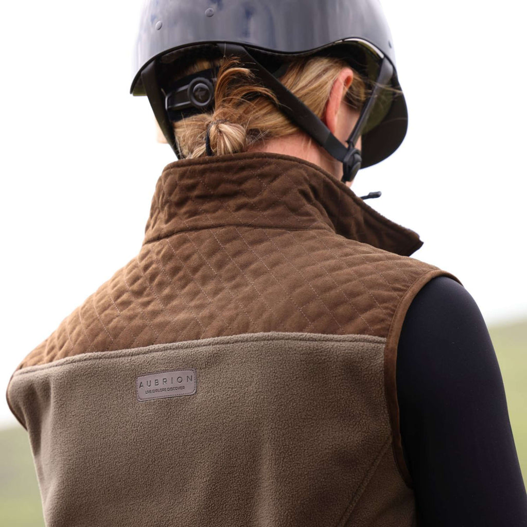 Aubrion by Shires Bodywarmer Heritage Fleece Donker Olijf