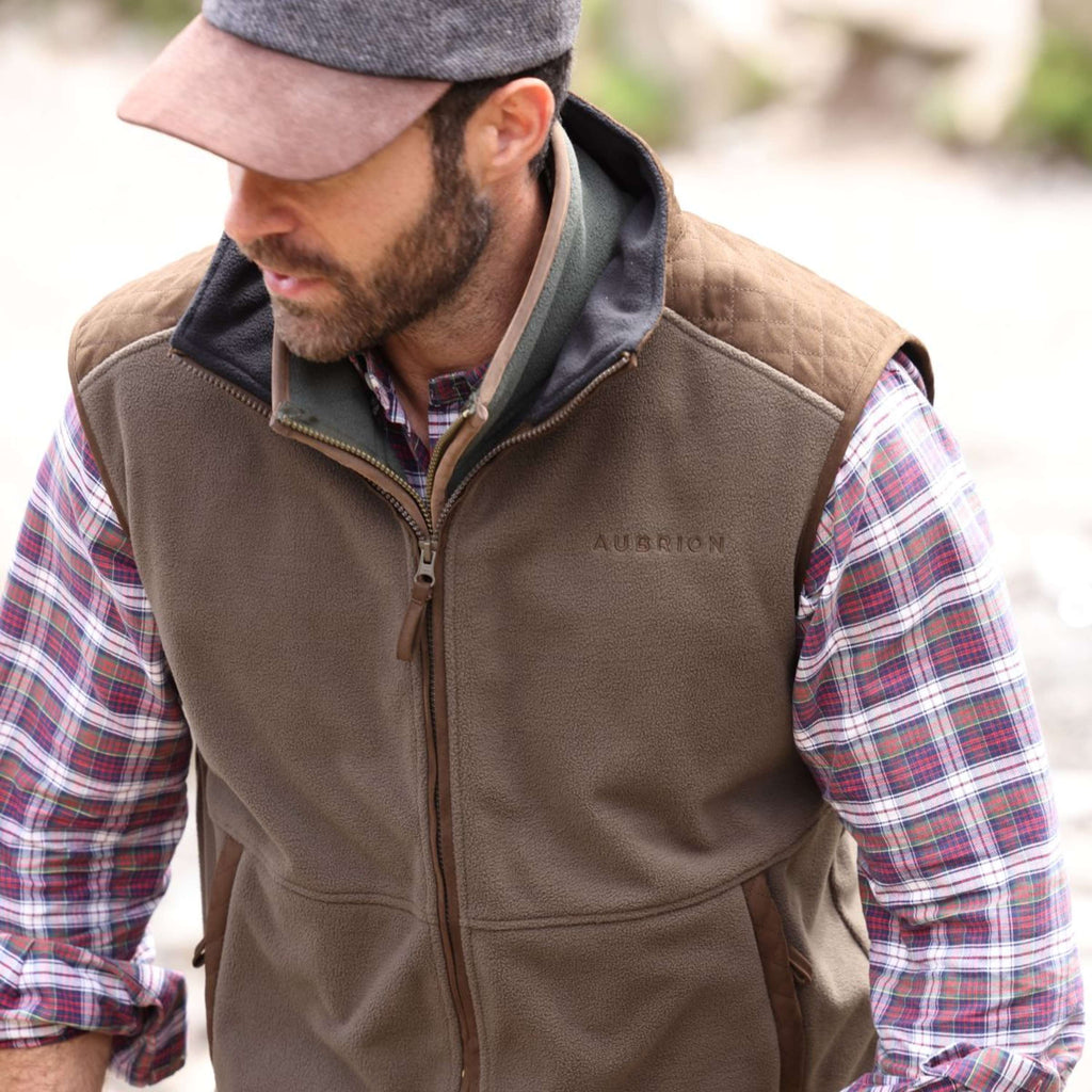 Aubrion by Shires Bodywarmer Heritage Fleece Donker Olijf