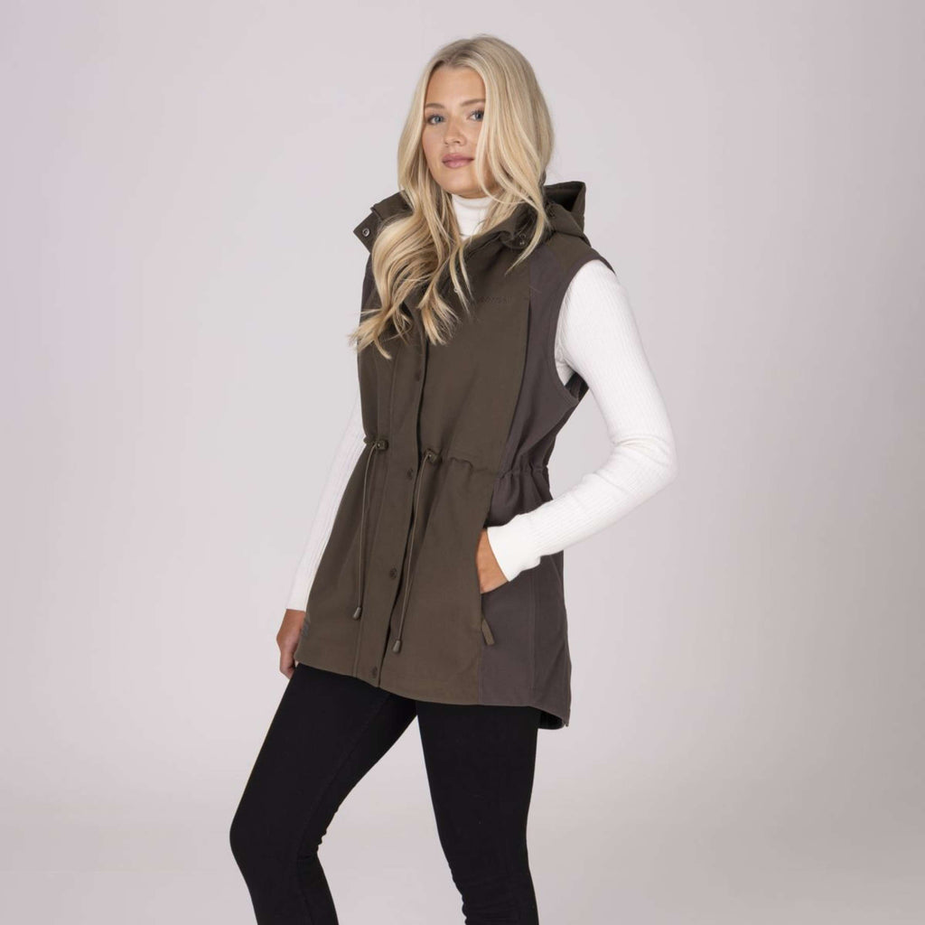 Aubrion by Shires Bodywarmer Heritage Donker Olijf