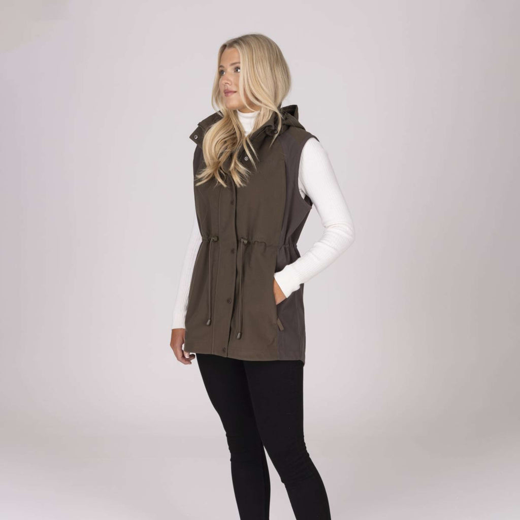 Aubrion by Shires Bodywarmer Heritage Donker Olijf