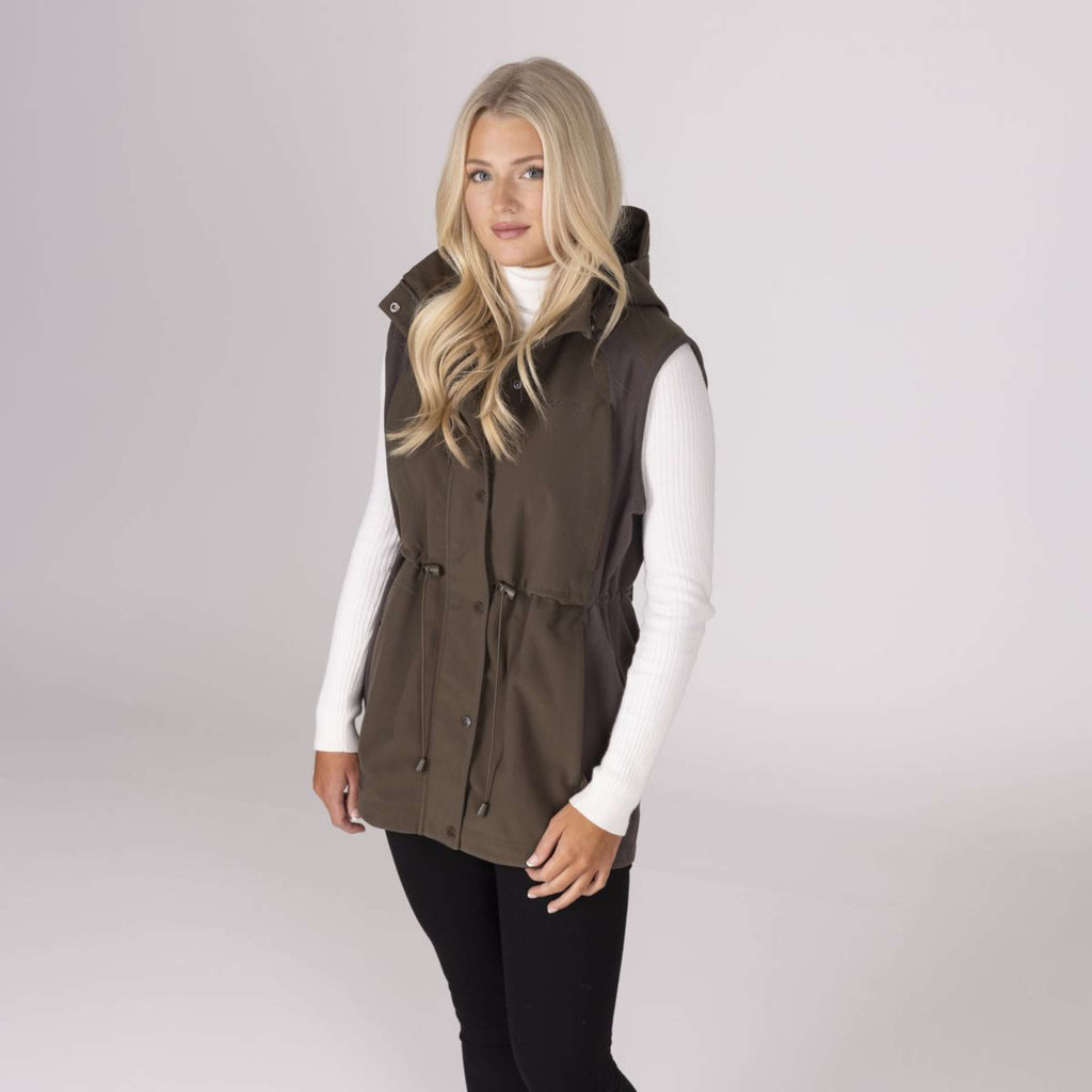 Aubrion by Shires Bodywarmer Heritage Donker Olijf