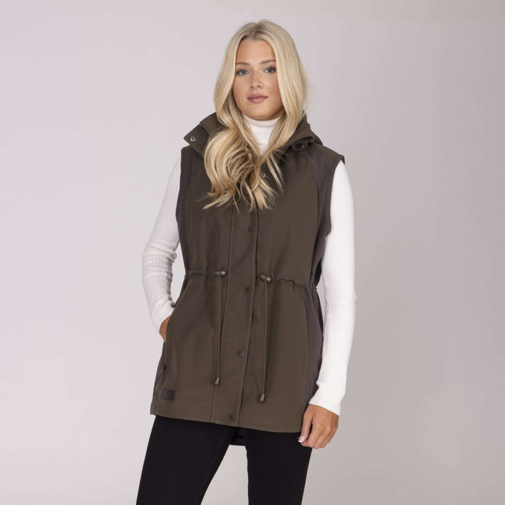 Aubrion by Shires Bodywarmer Heritage Donker Olijf