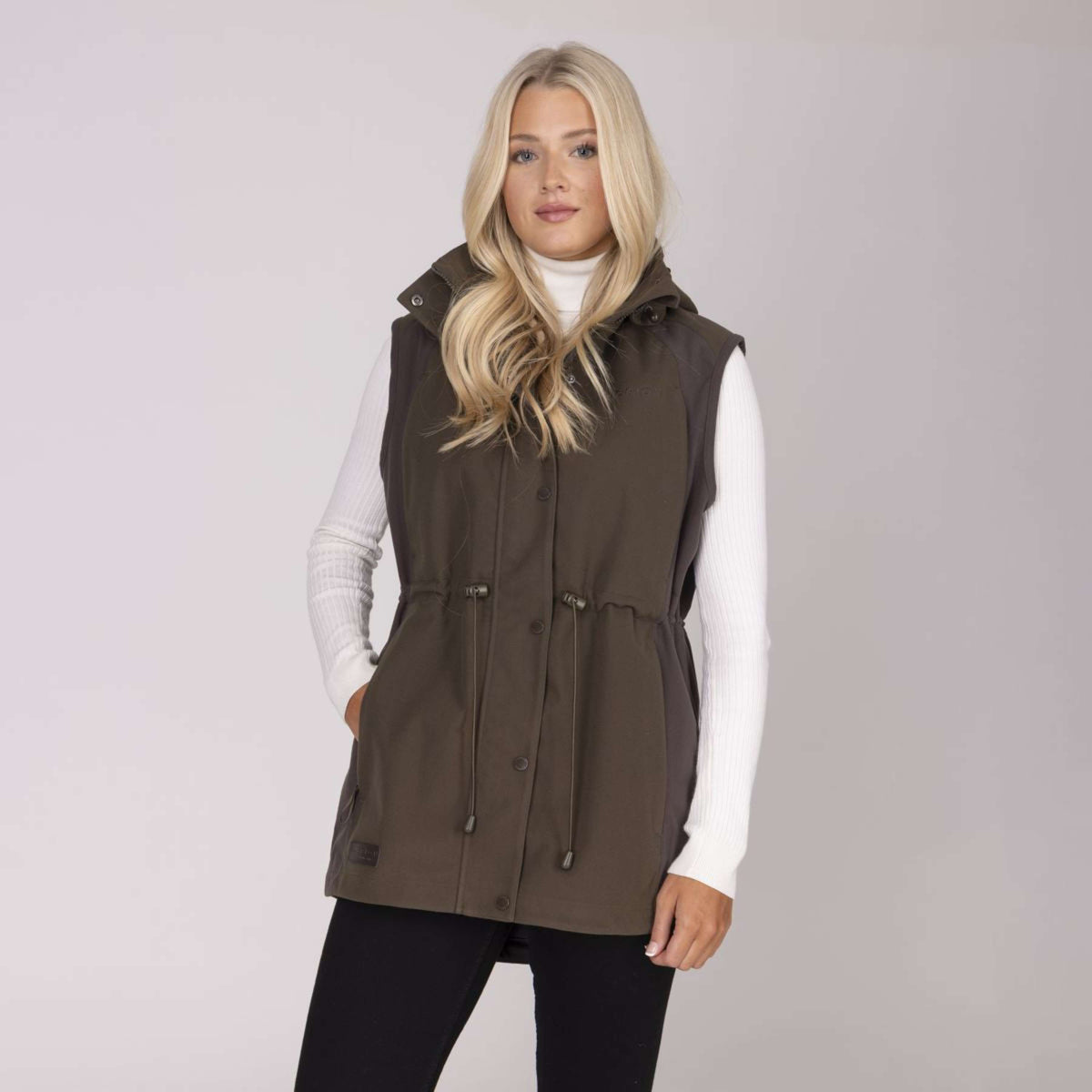 Aubrion by Shires Bodywarmer Heritage Donker Olijf