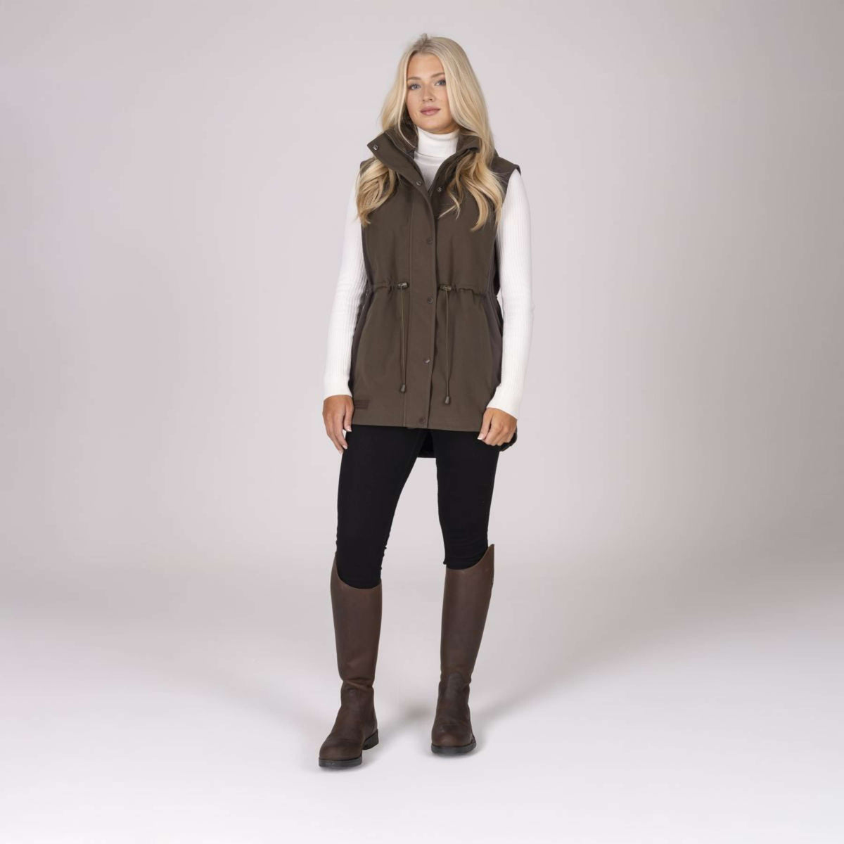 Aubrion by Shires Bodywarmer Heritage Donker Olijf