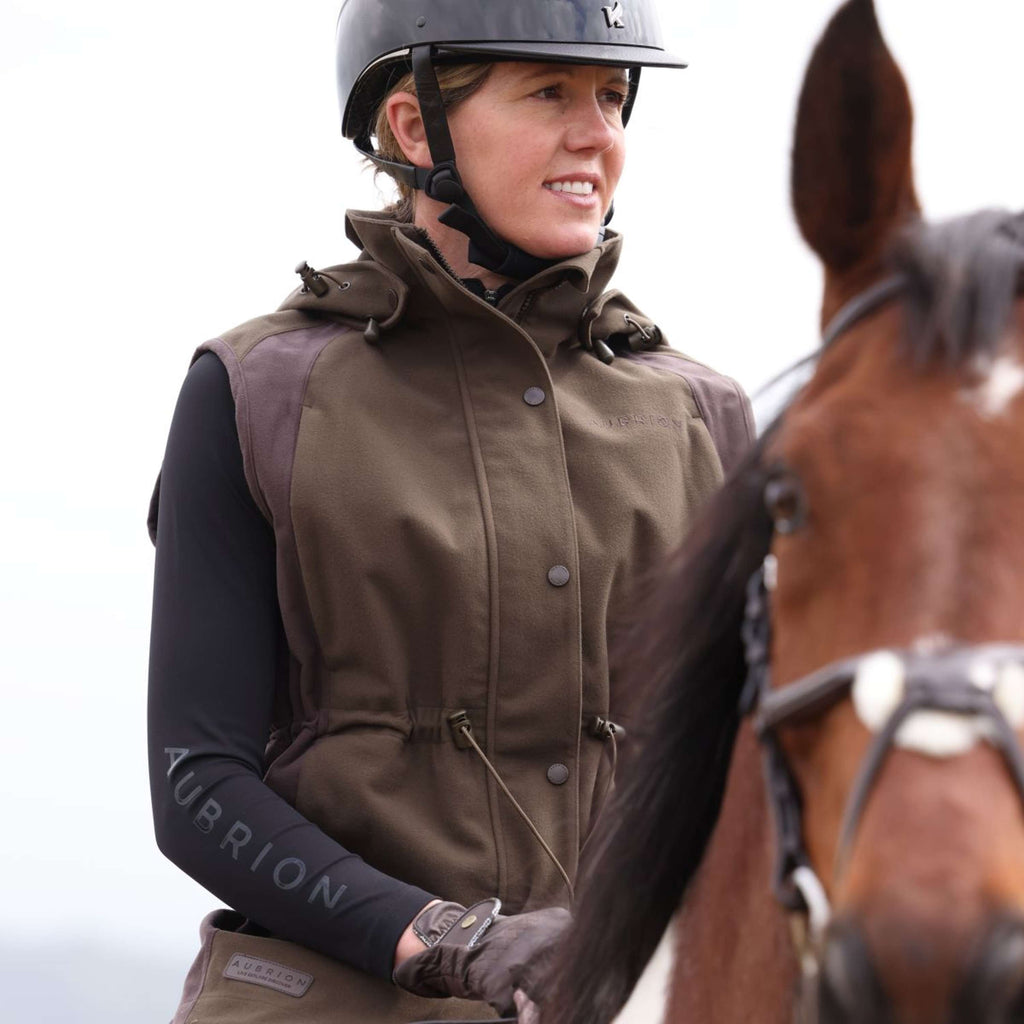 Aubrion by Shires Bodywarmer Heritage Donker Olijf