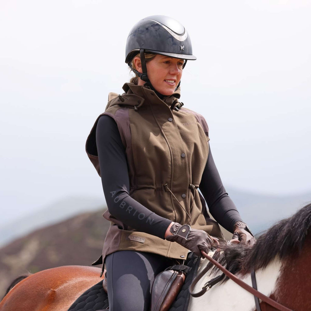 Aubrion by Shires Bodywarmer Heritage Donker Olijf