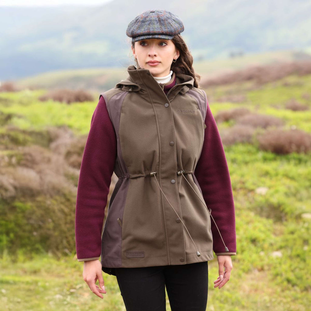 Aubrion by Shires Bodywarmer Heritage Donker Olijf