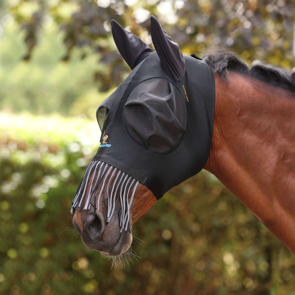 FlyGuard by Shires Vliegenmasker Pro Stretch met Oren en Franjes Jet