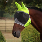 FlyGuard by Shires Vliegenmasker Pro Hi-Viz Fine Mesh met Oren Fluo Geel