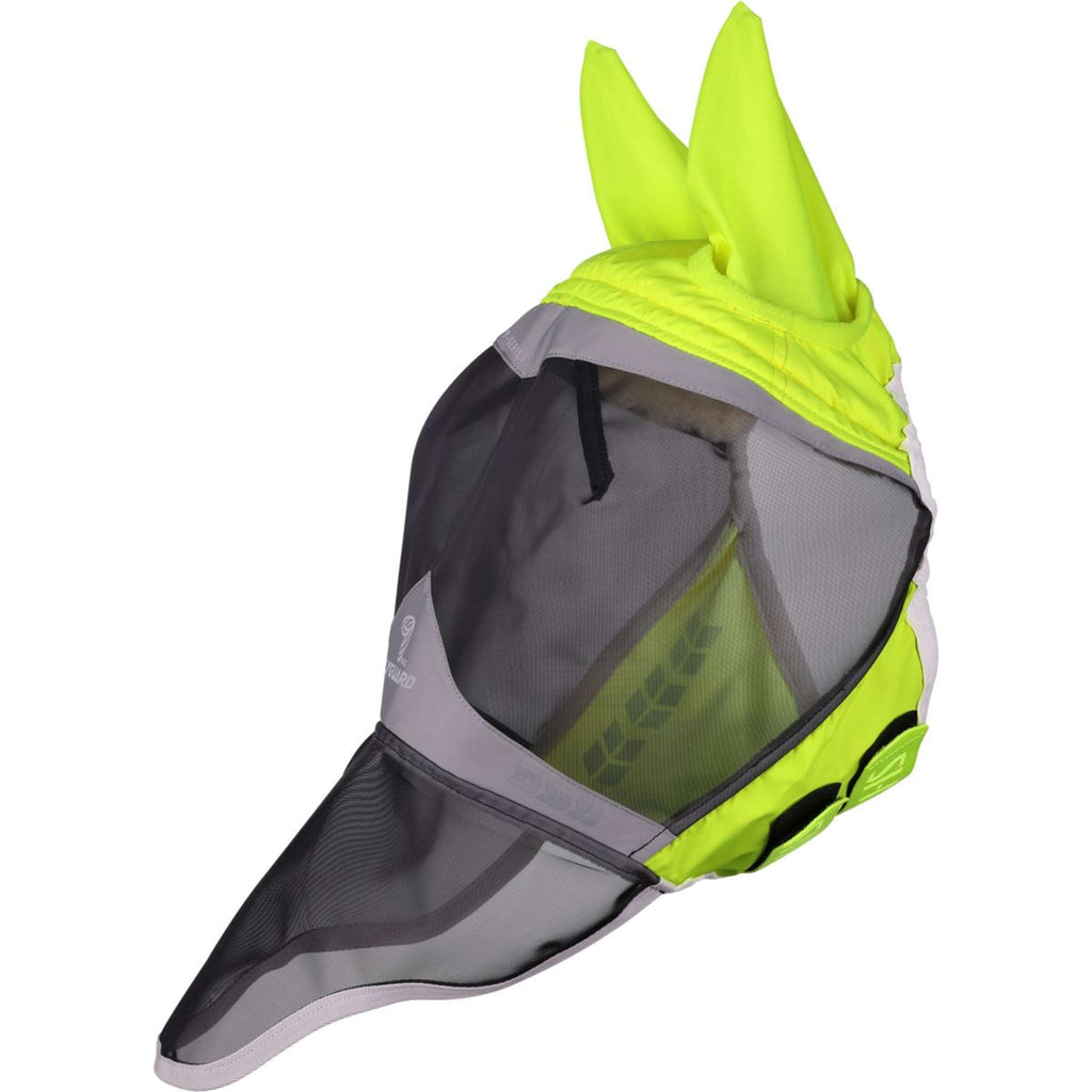 FlyGuard by Shires Vliegenmasker Pro Hi-Viz Fine Mesh met Oren en Neus Fluo Geel