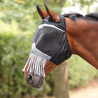FlyGuard by Shires Vliegenmasker Pro Fine Mesh met Ooruitsparing en Neusfranje Jet