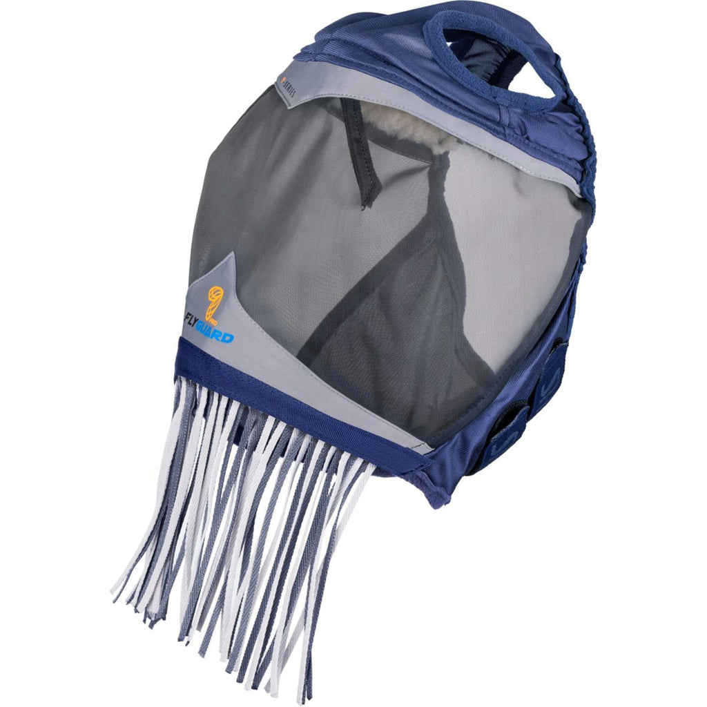 FlyGuard by Shires Vliegenmasker Pro Fine Mesh met Ooruitsparing en Neusfranje Navy