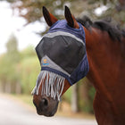 FlyGuard by Shires Vliegenmasker Pro Fine Mesh met Ooruitsparing en Neusfranje Navy