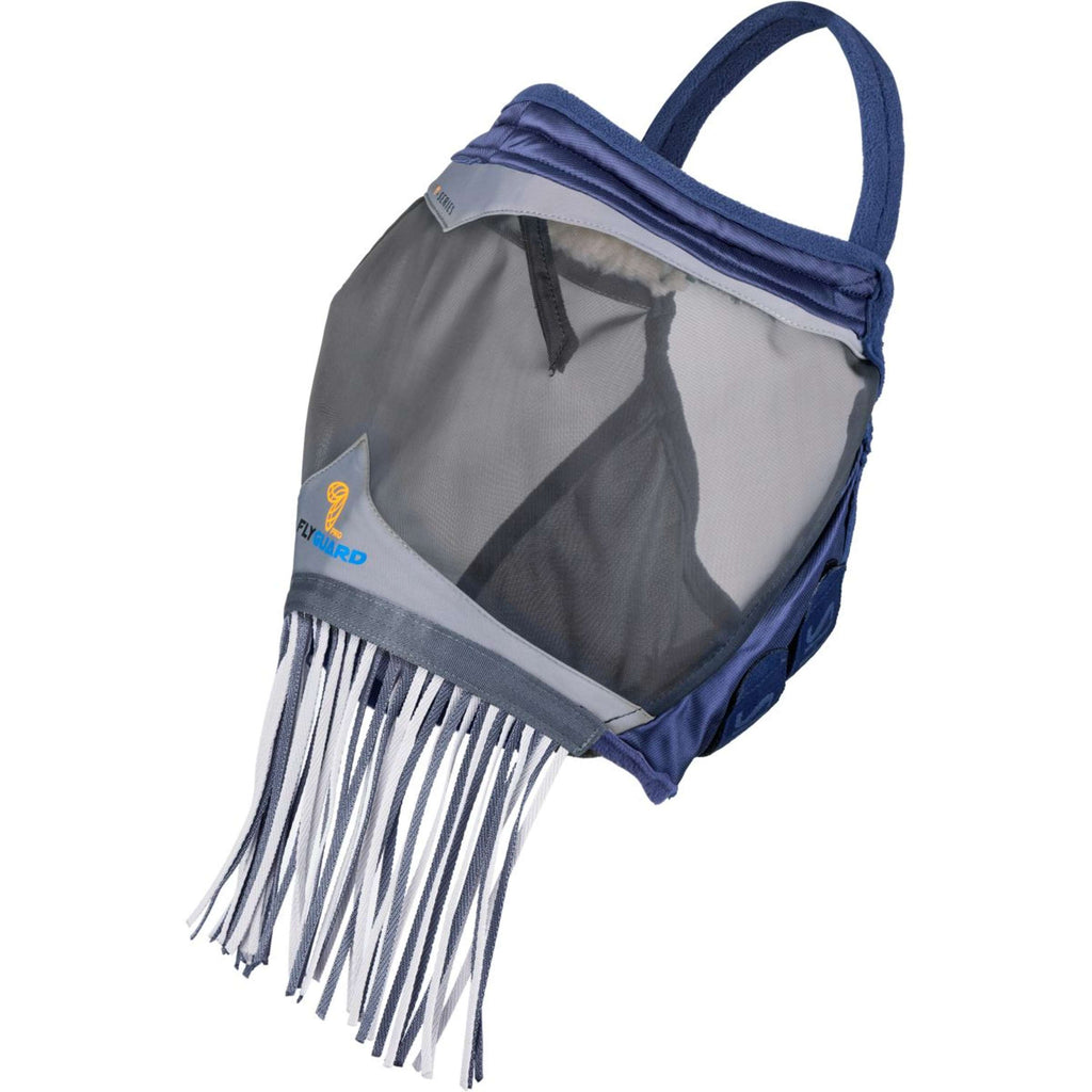 FlyGuard by Shires Vliegenmasker Pro Fine Mesh zonder Oren met Franjes Navy