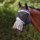 FlyGuard by Shires Vliegenmasker Pro Fine Mesh zonder Oren met Franjes Navy