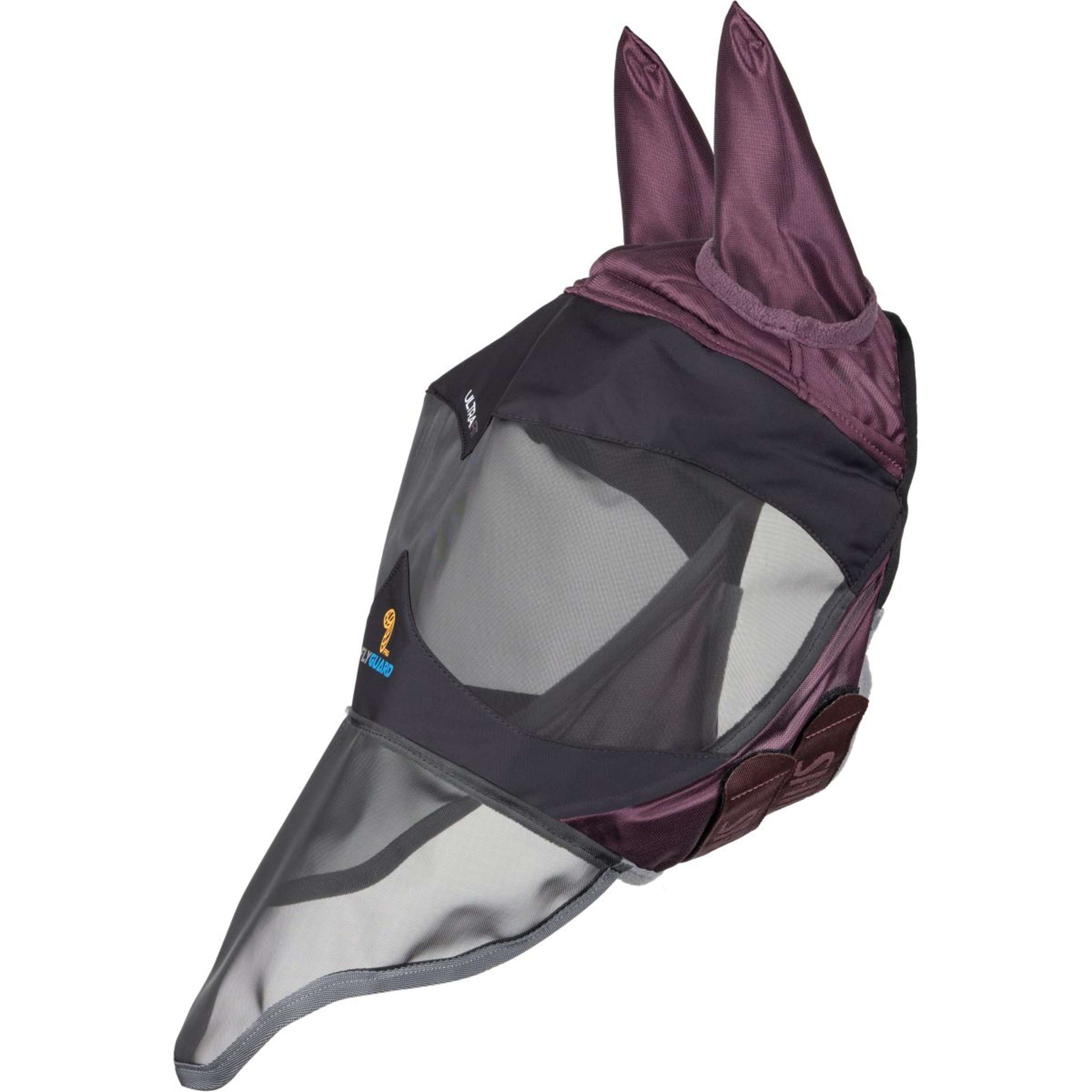 FlyGuard by Shires Vliegenmasker Pro Deluxe met Oren en Neus Black Cherry FlyGuard by Shires Vliegenmasker Pro Deluxe met Oren en Neus Black Cherry