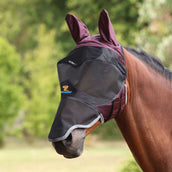 FlyGuard Vliegenmasker Pro Deluxe met Oren en Neus Black Cherry