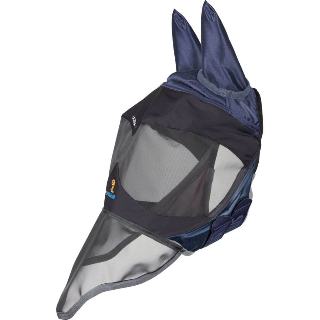 FlyGuard by Shires Vliegenmasker Pro Deluxe met Oren en Neus Navy