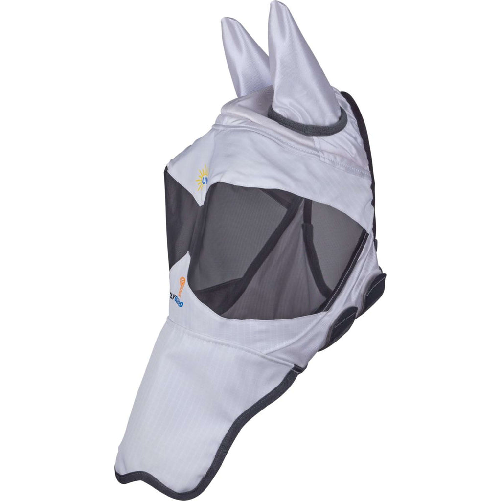 FlyGuard by Shires Vliegenmasker Pro Sun Shade met Oren en Neus Wit