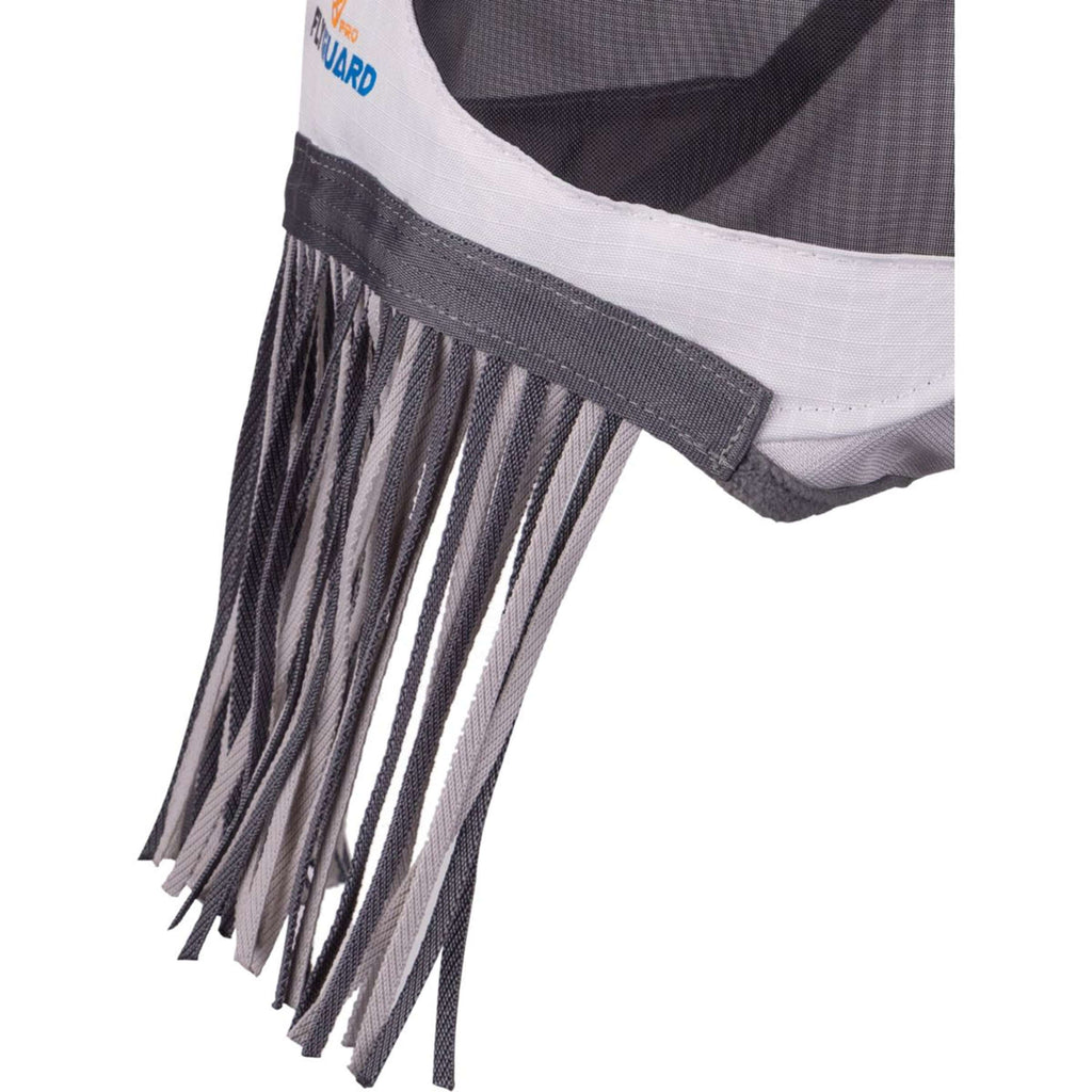 FlyGuard by Shires Vliegenmasker Pro Sun Shade met Oren en Franjes Wit