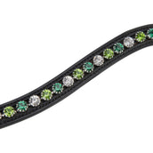 Velociti by Shires Frontriem GARA Green Diamante Zwart