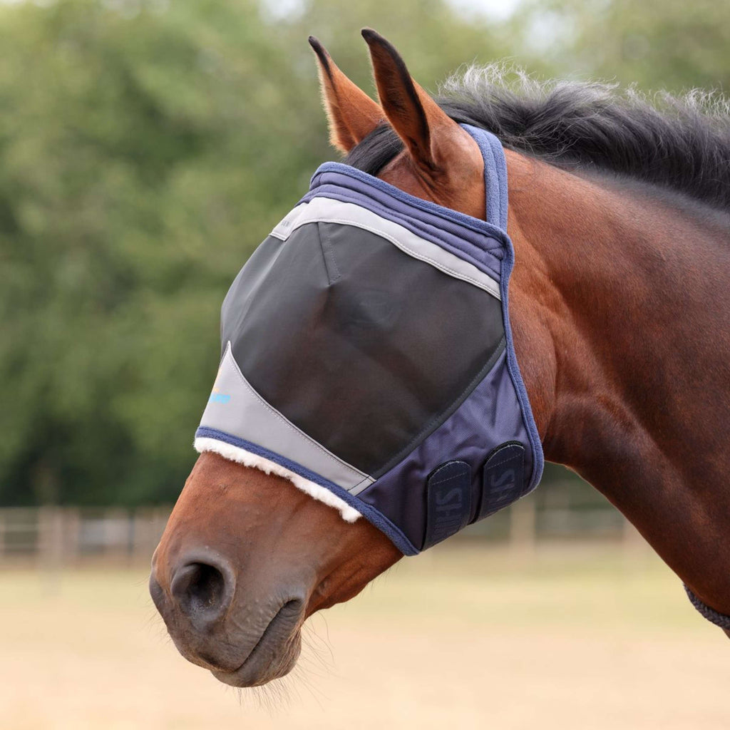 FlyGuard by Shires Vliegenmasker Pro Fine Mesh zonder Oren Navy