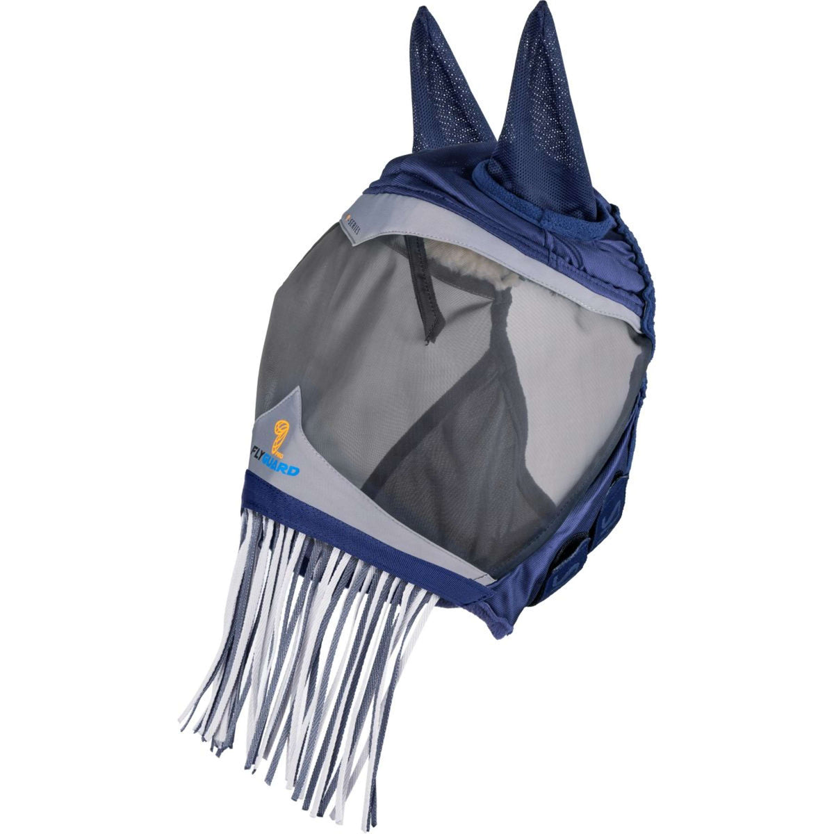 FlyGuard Vliegenmasker Pro Fine Mesh met Oren en Franjes Navy