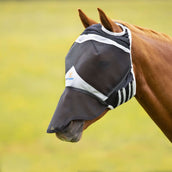 Shires Vliegenmasker met Neusflap en zonder Oren Black