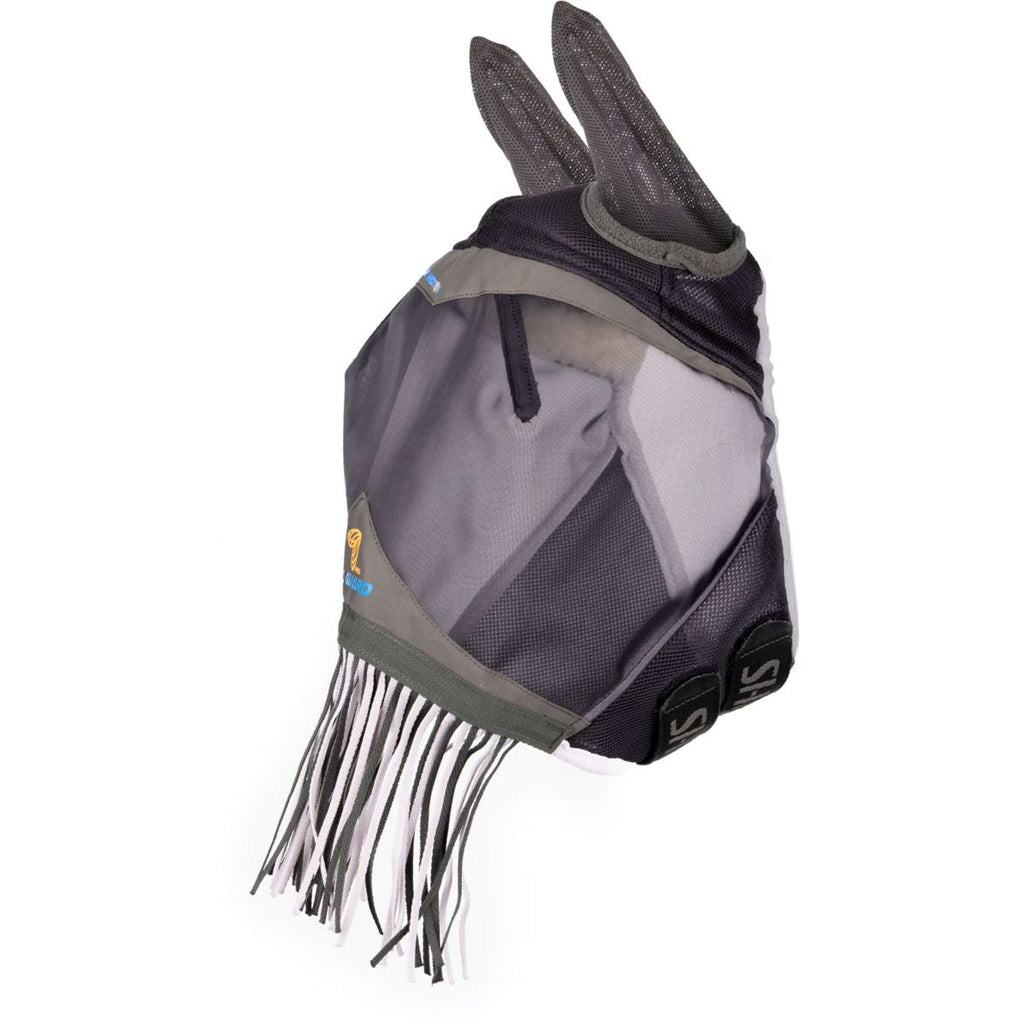 FlyGuard by Shires Vliegenmasker Pro Air Motion met Oren en Franjes Khaki