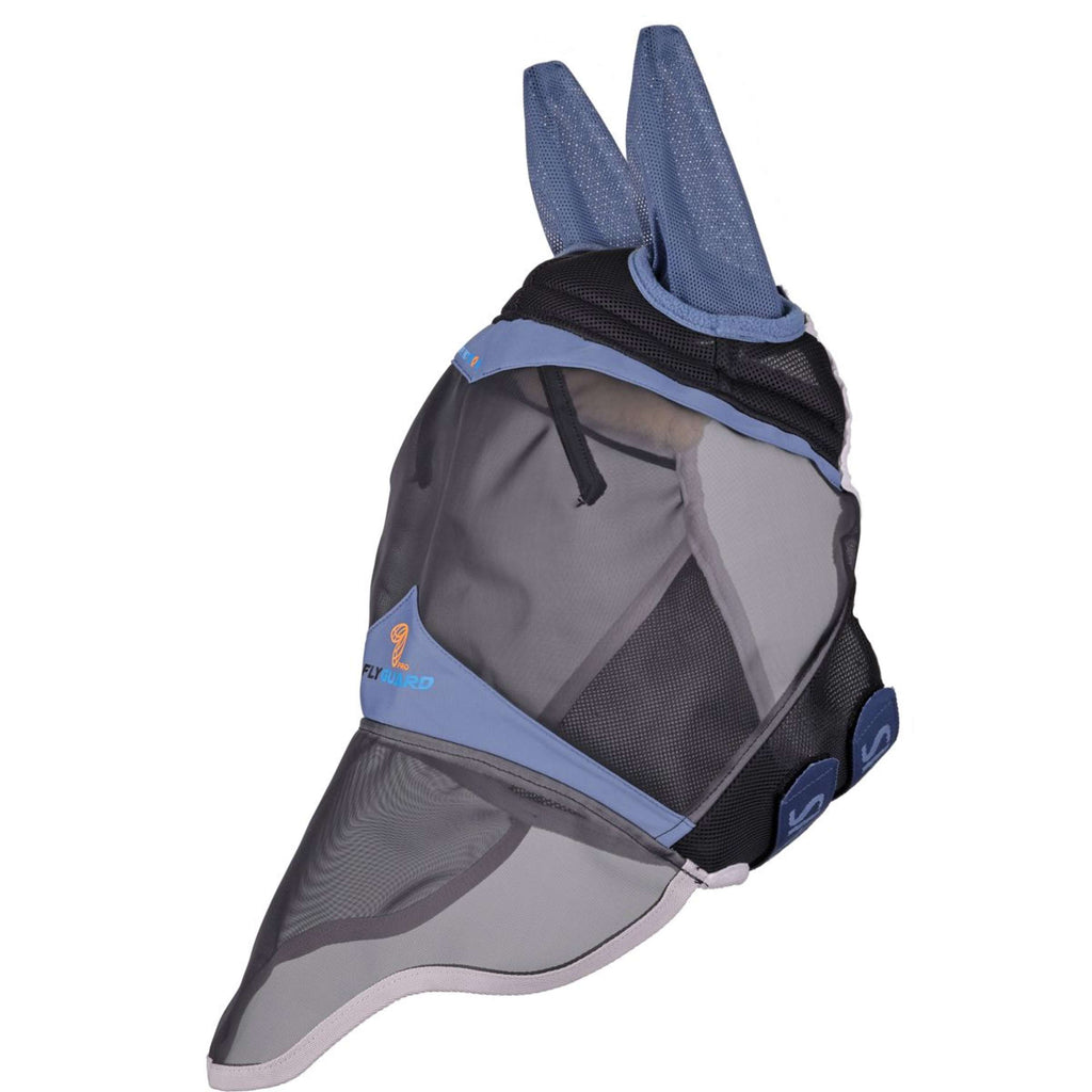 FlyGuard by Shires Vliegenmasker Pro Air Motion met Oren en Neus Deep Airforce Blue