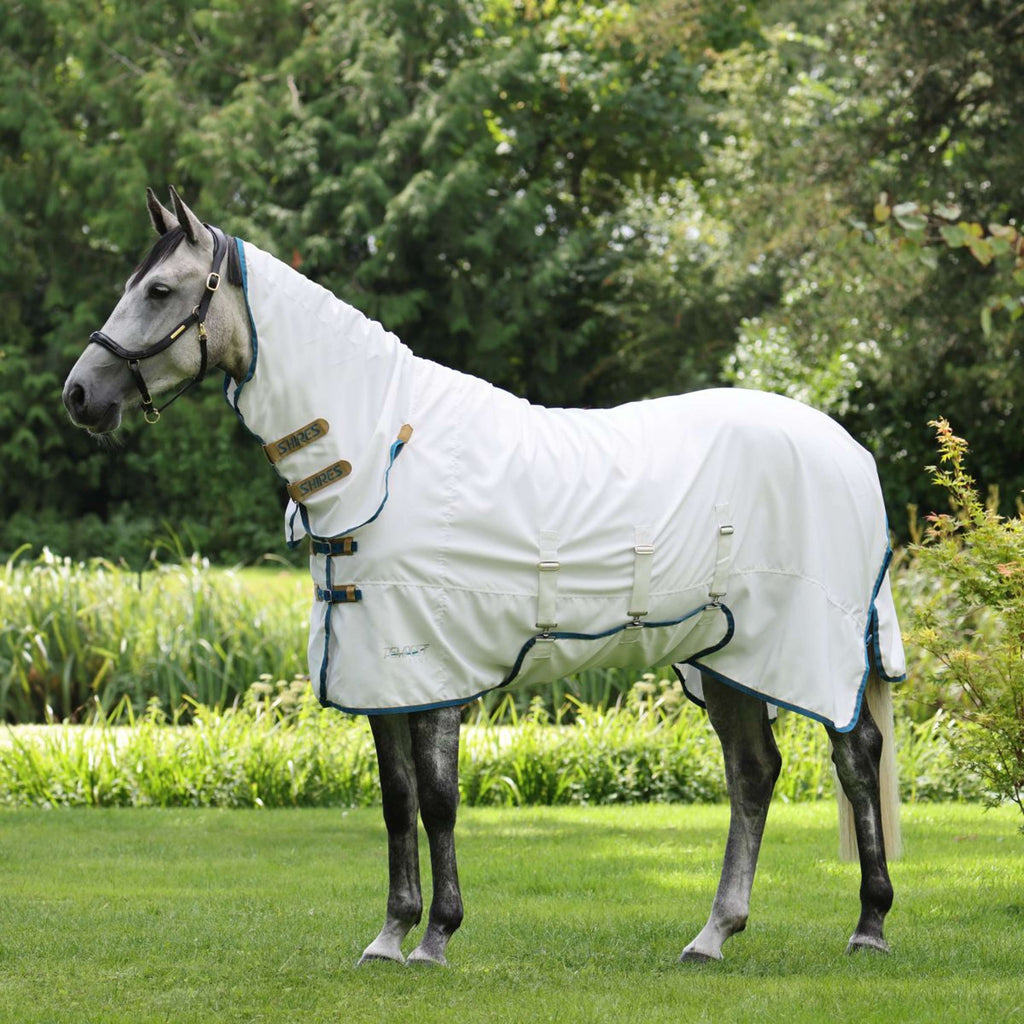 Tempest Plus by Shires Eczeemdeken Sweet-Itch Combo Wit/Airforce